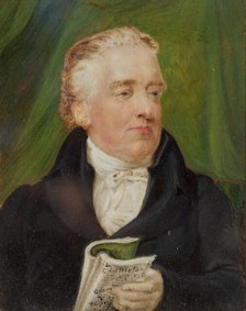 Miniature portrait of a man, 1825. Creator: Unknown.