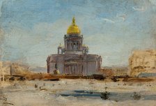 Saint Pétersbourg, Saint Isaac, between 01–1844 and 9–1844. Creator: Felix Francois Georges Philibert Ziem.