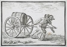 Men Hauling Barrel, 1801. Creator: William Unger.