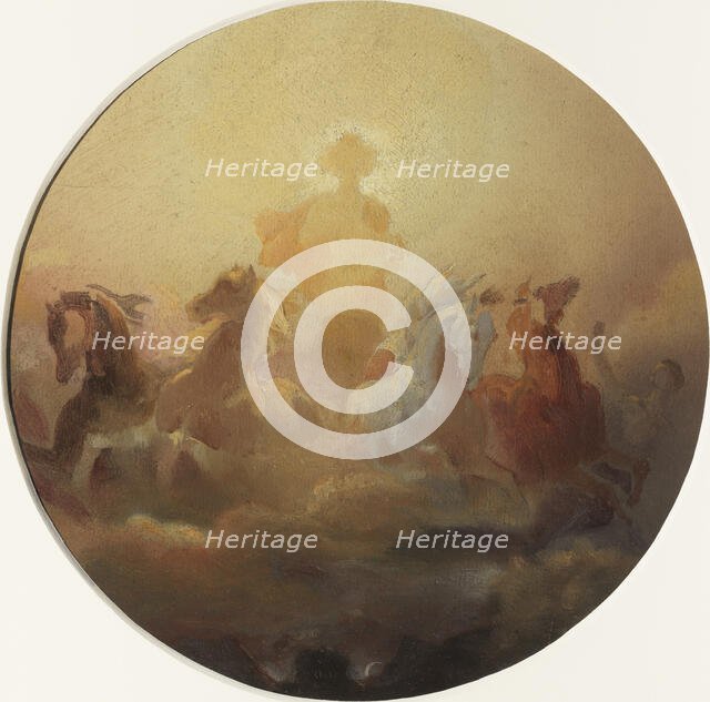 Esquisse pour l'Hôtel de Ville de Paris : Le char du soleil, c.1851. Creator: Léon Cogniet.