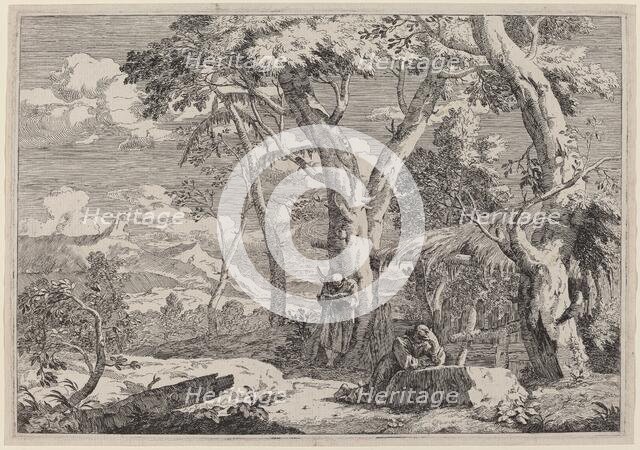 Wilderness Landscape with Two Monks. Creator: Marco Ricci.