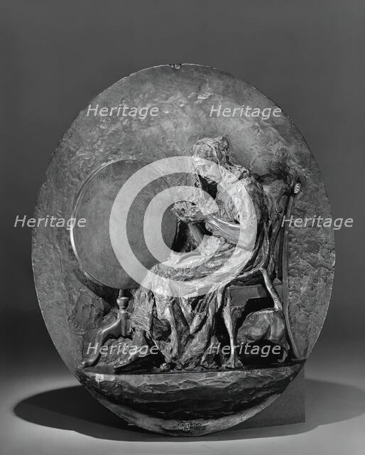 Knitting, 1882-1883/cast 1930. Creator: Thomas Eakins.