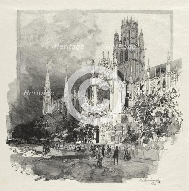 Rouen Illustré: Eglise Saint Ouen, 1896. Creator: Auguste Louis Lepère (French, 1849-1918).