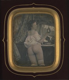 [Nude with Mirror], ca. 1850. Creator: Unknown.