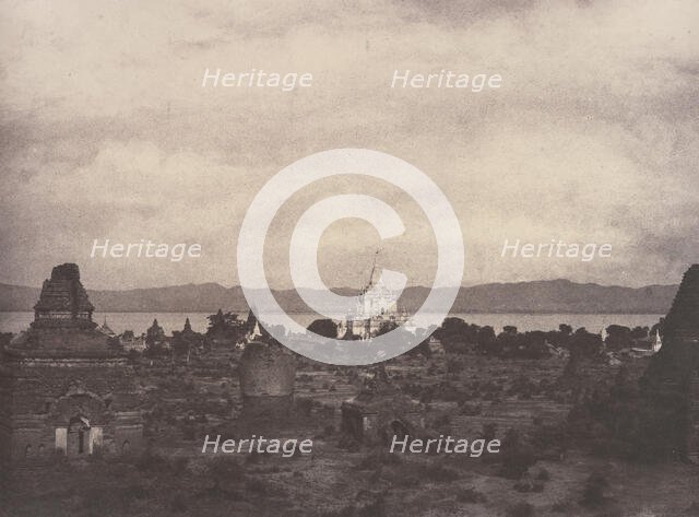 Pugahm Myo: Distant View of Gauda-palen Pagoda, August 20-24, 1855. Creator: Captain Linnaeus Tripe.