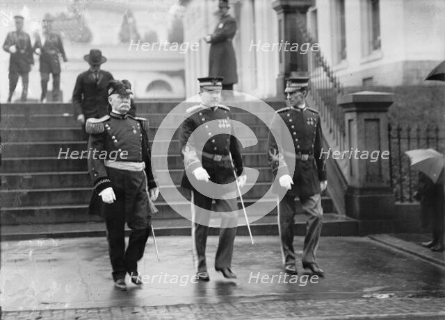 New Year's Reception At White House - Gen. George H. Torney; Col. Frank Mcintyre; Maj. Shelton, 1911 Creator: Harris & Ewing.
