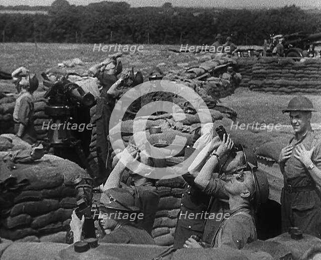 British Soldiers Looking at Planes, 1940. Creator: British Pathe Ltd.
