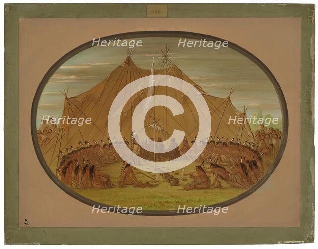 A Dog Feast - Sioux, 1861/1869. Creator: George Catlin.