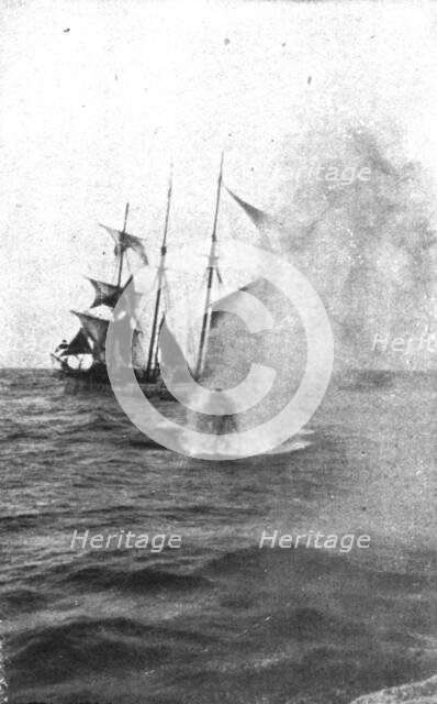 'Les sous-marins allemands a l'Oeuvre; Un coup trop court', 1918. Creator: Unknown.