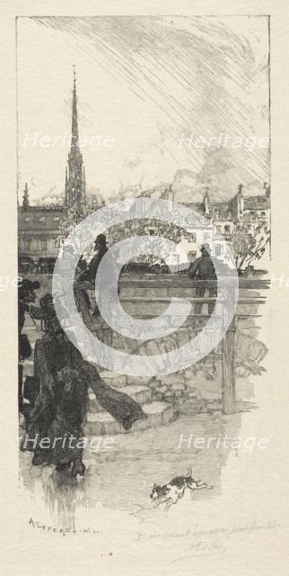 Quai des Grands Augustins, Paris. Creator: Auguste Louis Lepère (French, 1849-1918).