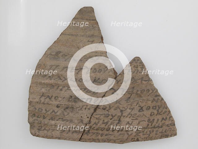 Ostrakon, Coptic, 7th century. Creator: Unknown.