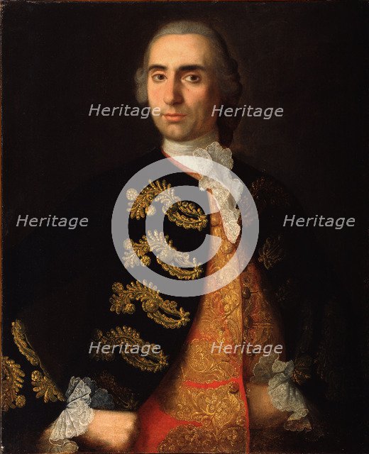 Portrait of Ivan Kotsarev, 1757-1759. Artist: Vishnyakov, Ivan Yakovlevich (1699-1761)