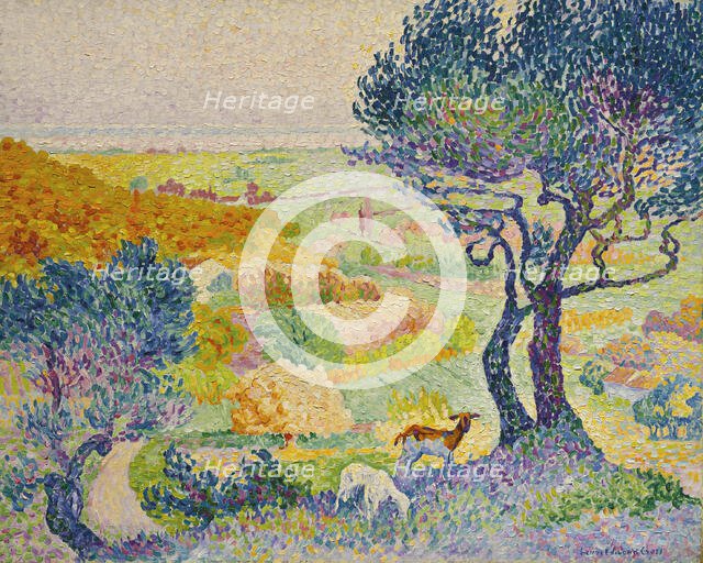La Plaine de Bormes, 1907. Creator: Cross, Henri Edmond (1856-1910).