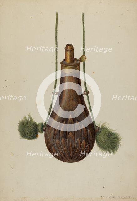 Gunpowder Flask, c. 1939. Creator: Christabel Scrymser.