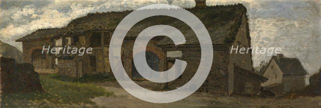 Farm in Rahier, 1864. Creator: Jean Pierre François Lamoriniere.