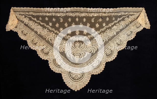 Shawl, Belgian, 1860-70. Creator: Unknown.
