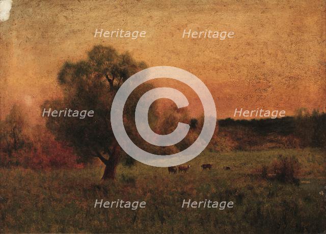 Cows in a Field, before 1956. Creator: George Inness (American, 1825-1894), imitator of.