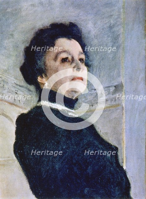 'Portrait of Maria Nikolayevna Yermolova' (detail), 1905. Artist: Valentin Serov