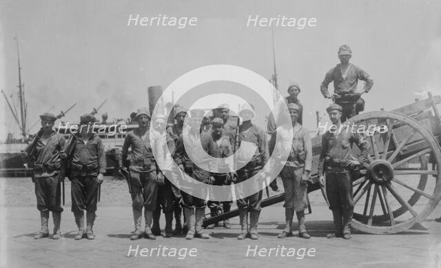 Sanitary squad from MICHIGAN at Vera Cruz, 1914. Creator: Bain News Service.