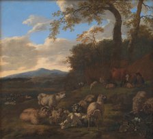 The Flock of Sheep, 1661. Creator: Jacob van der Does the Elder.