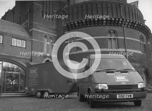 1991 Ford Transit van and trailer. Creator: Unknown.