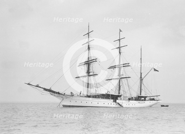 The 135 ft barque sailing ship 'Modwena', 1911. Creator: Kirk & Sons of Cowes.