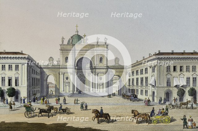 The Catholic Church of St. Catherine in Saint Petersburg, First half of the 19th cent.. Artist: Beggrov, Karl Petrovich (1799-1875)