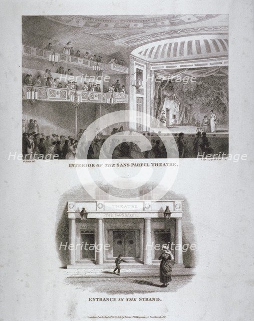 The Sans Pareil Theatre, Strand, Westminster, London, 1816. Artist: S Springsguth