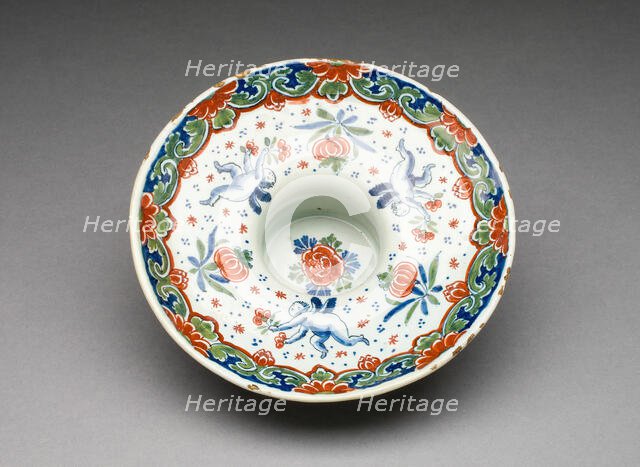 Chocolate Cup Stand, Delft, 1701/22. Creator: De Griekesche A.