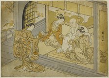 Hotoke Gozen Dancing before Taira no Kiyomori, 1765. Creator: Suzuki Harunobu.