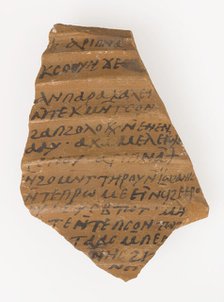 Ostrakon from the Brethren (?) to John, Coptic, 580-640. Creator: Unknown.