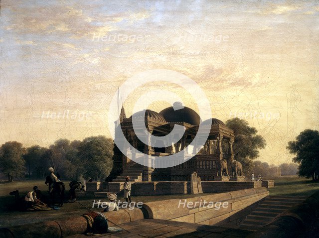 'Ancient Temple at Hulwud', 1826.  Artist: William Frederick Witherington