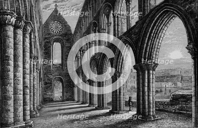 'Nave Looking West', Jedburgh Abbey, c1880, (1897). Artist: Alexander Francis Lydon.
