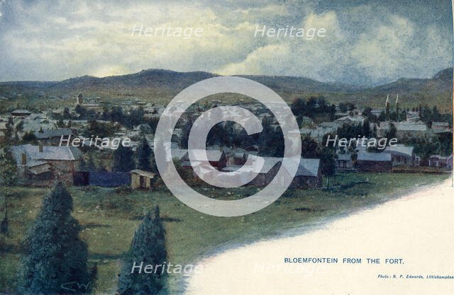 'Bloemfontein from the Fort', c1900. Creator: C Wilkinson.