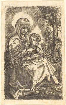 The "Beautiful Virgin" of Ratisbon in a Landscape, c. 1519/1520. Creator: Albrecht Altdorfer.