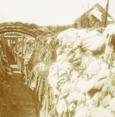 Trenches, front line, Diksmuide, Belgium, c1914-c1918. Artist: Unknown.