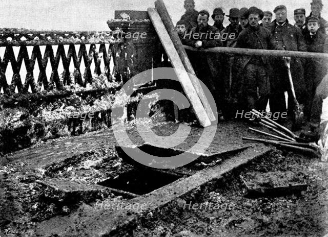 Explosion of Southwark Bridge, 1895. Creator: Robert Doyle.