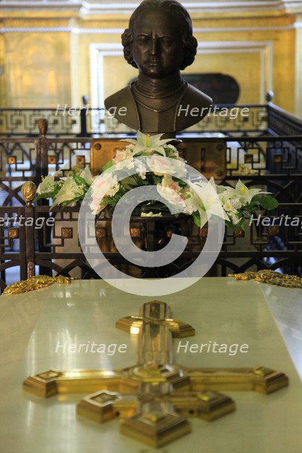 Tomb of Peter the Great, Peter and Paul Cathedral, St Petersburg, Russia, 2011. Artist: Sheldon Marshall