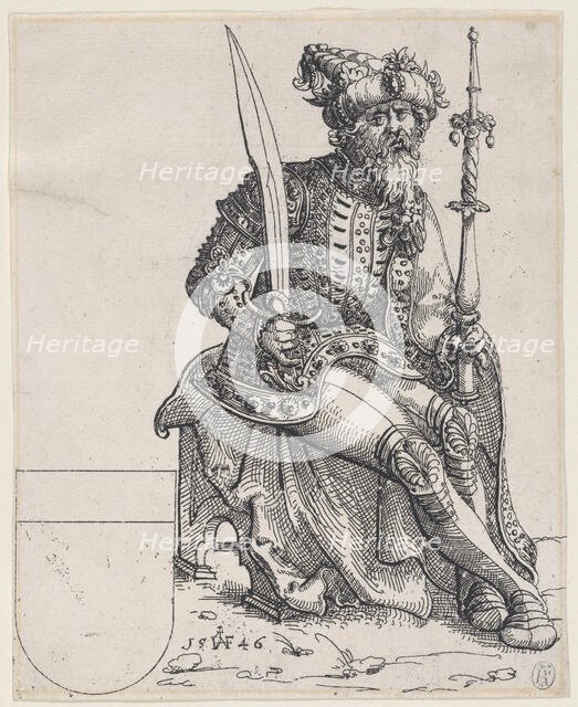 Maximilian I, from Herberstain, Rerum Moscoviticarum Commentarii, 1546. Creator: Augustin Hirschvogel.