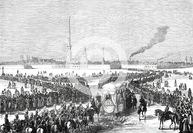 Funeral of the Grand Duchess Marie Nicolaievna at St. Petersburg, 1876. Creator: Unknown.