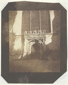 Ancient Door, Magdalen College, Oxford, c. 1843. Creator: William Henry Fox Talbot.