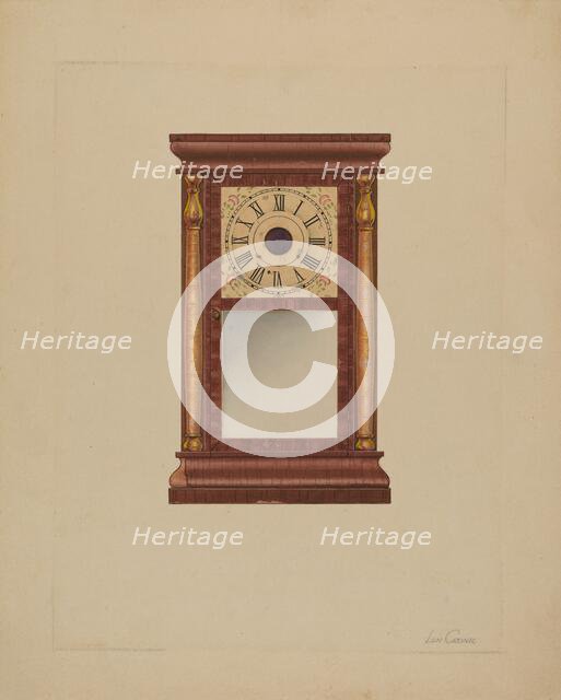 Mantle Clock, c. 1937. Creator: Lon Cronk.