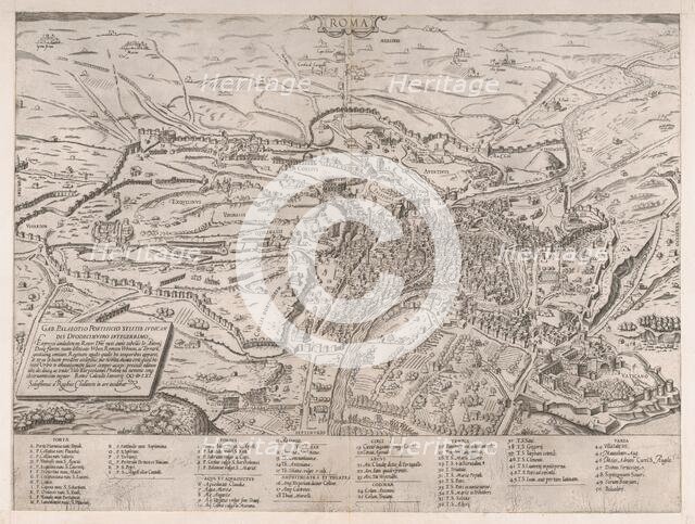 Speculum Romanae Magnificentiae: View of Rome from the North, 1561., 1561. Creator: Sebastiano di Re.