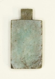 Amulet of a Writing Tablet, Egypt, Late Period, Dynasty 26-31 (664-332 BCE). Creator: Unknown.