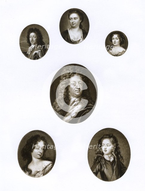 Group of royal portraits, late 17th - early 18th century (1906). Artist: Unknown