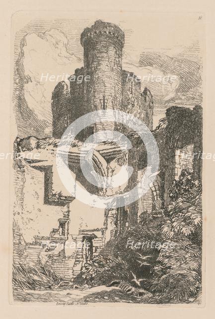 Liber Studiorum: Plate 31, Conway Castle, N. Wales, 1838. Creator: John Sell Cotman (British, 1782-1842).