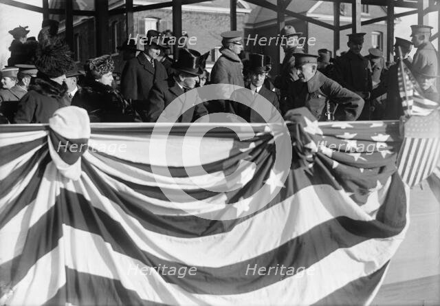 Woodrow Wilson and Newton Diehl Baker, Fort Myer Officers' Training School, 1917.  Creator: Harris & Ewing.