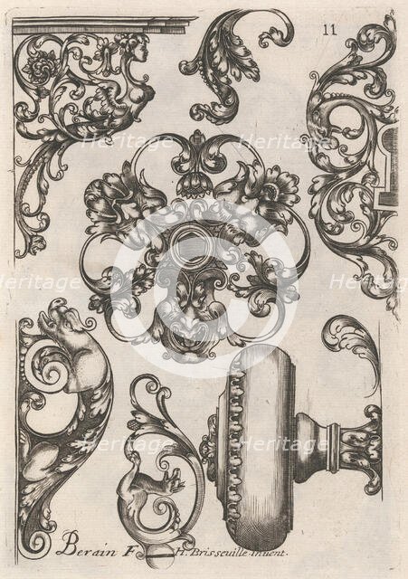 Diverses Pieces de Serruriers, page 12 (recto), ca. 1663. Creator: Jean Berain.