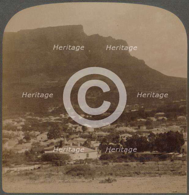 'Cape Town and Table Mountain, west from foot of Signal Hill, South Africa', 1902. Creator: Underwood & Underwood.