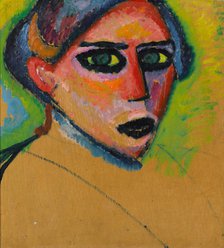 Woman's face, c. 1911. Artist: Javlensky, Alexei, von (1864-1941)
